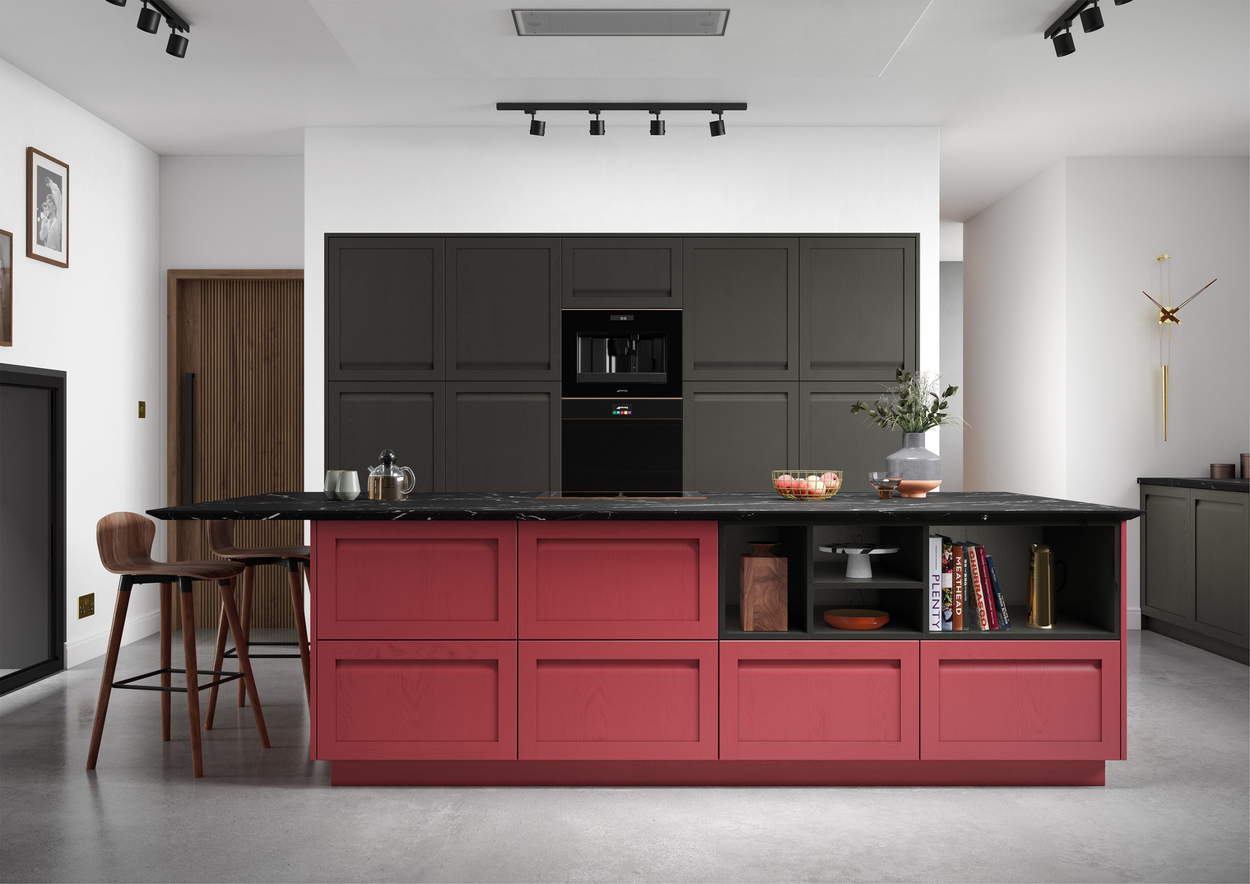 Red kitchen design ideas in trend 2023